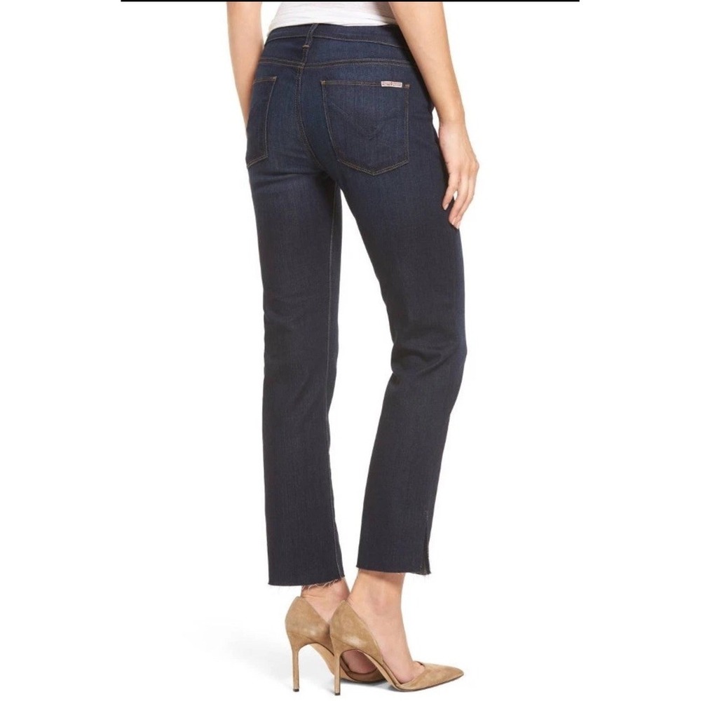 NWT HUDSON Tilda Mid-Rise Cigarette Slit Ankle Jeans 27x34 Dark Wash WM457DFP